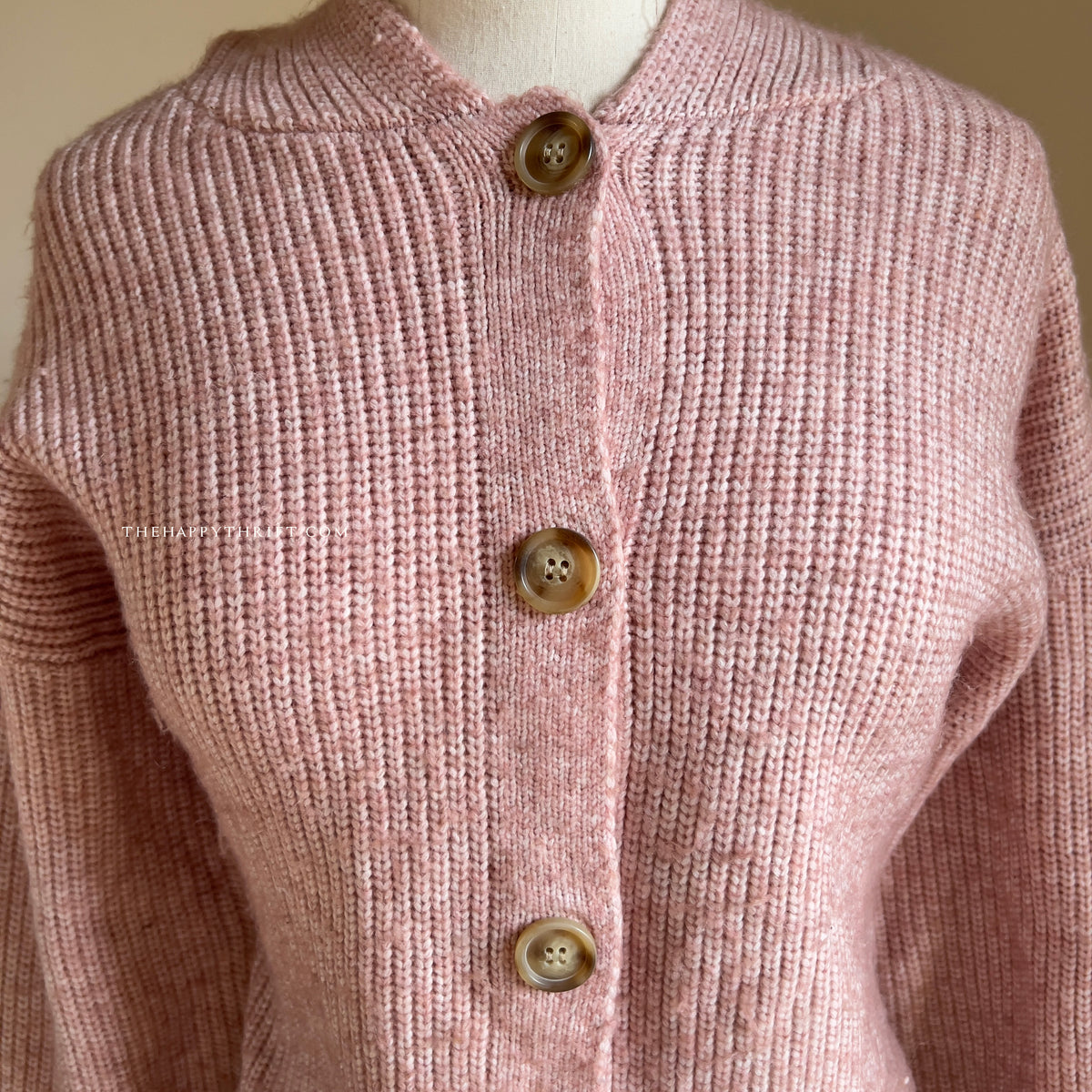 Pink Button Down Sweater