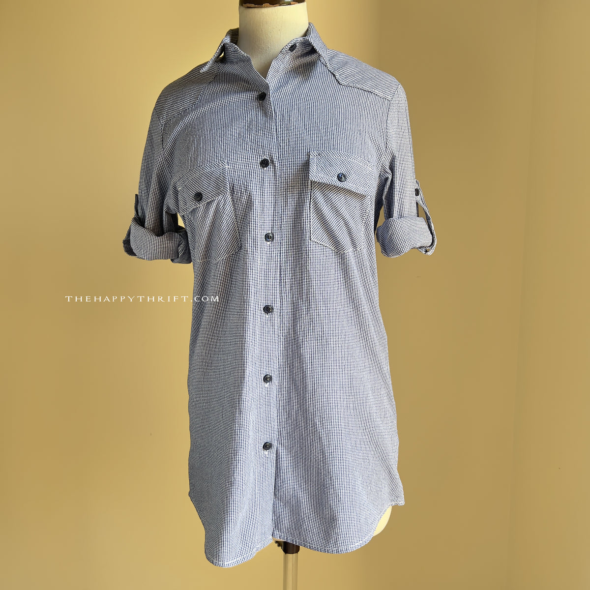 Blue Check Button Down Shirt