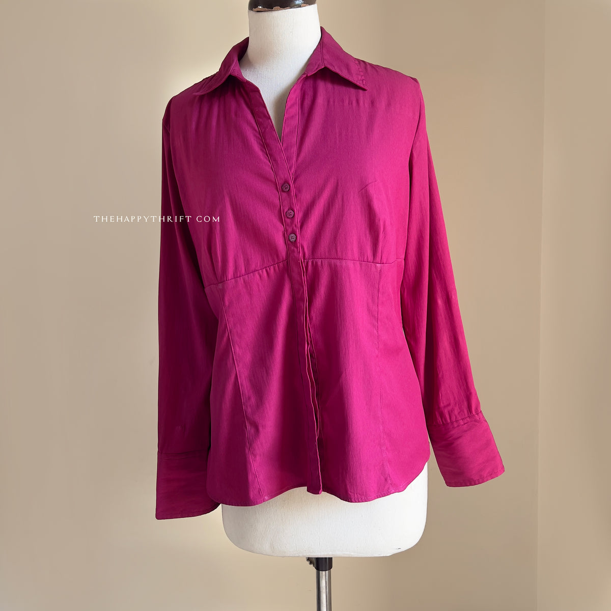 Dark Pink Button Down Shirt