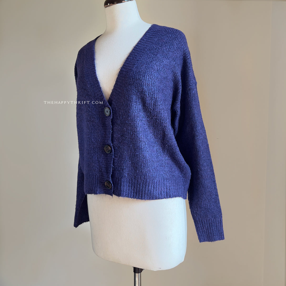 Blue Button-up Sweater