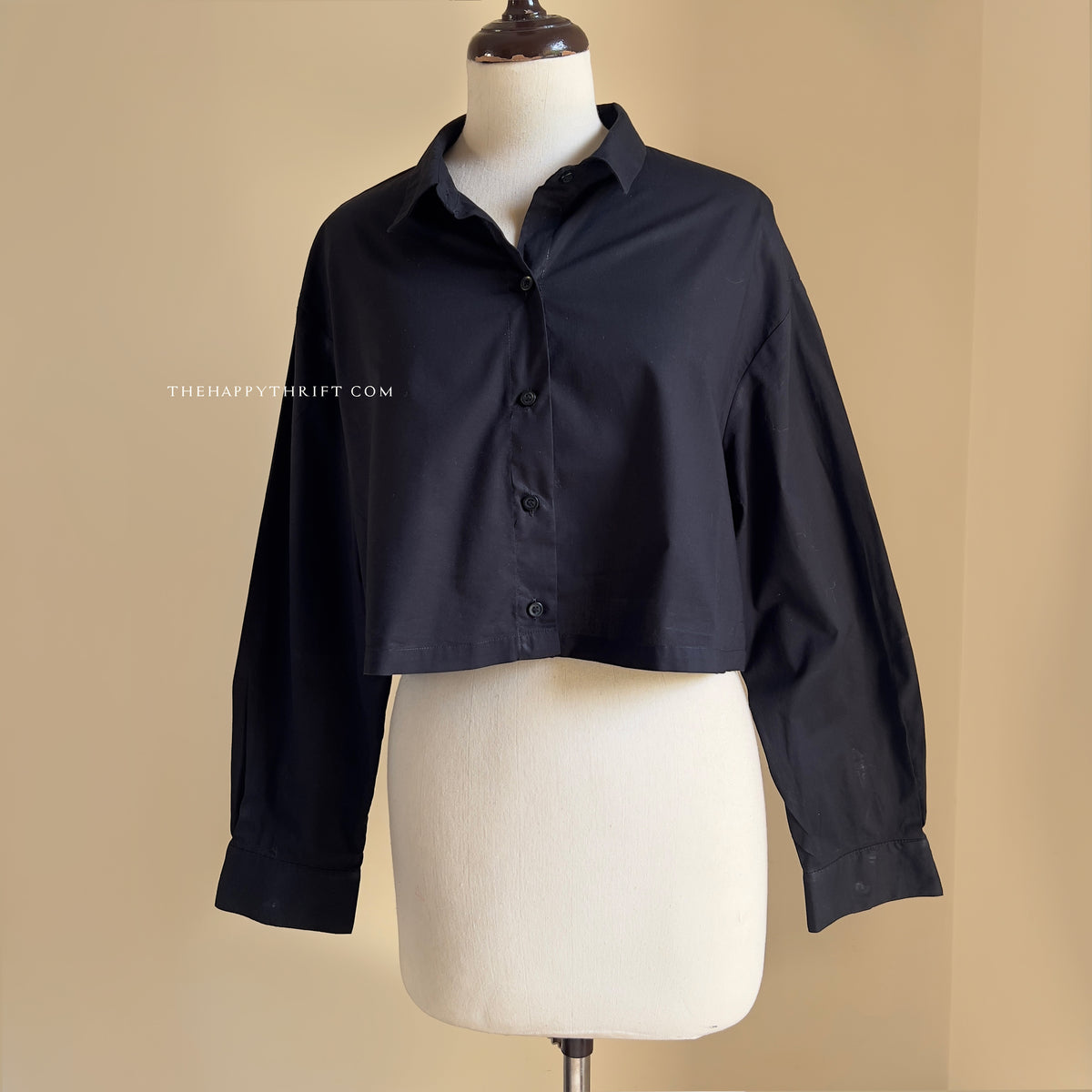 Black Button Down Top