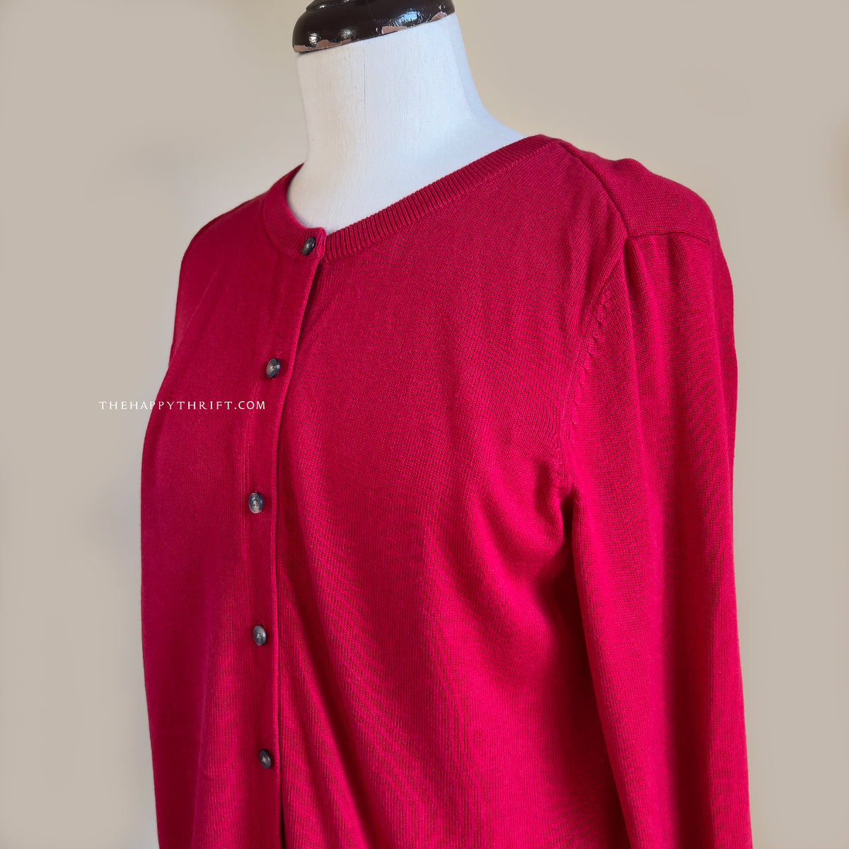 Red Button Down Sweater