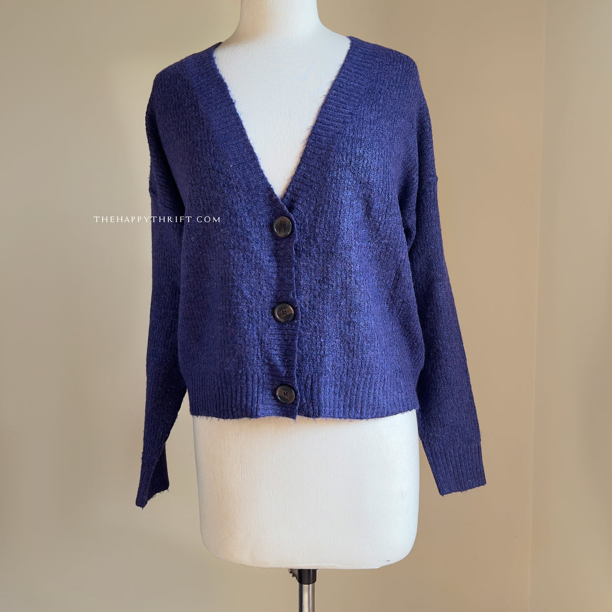 Blue Button-up Sweater