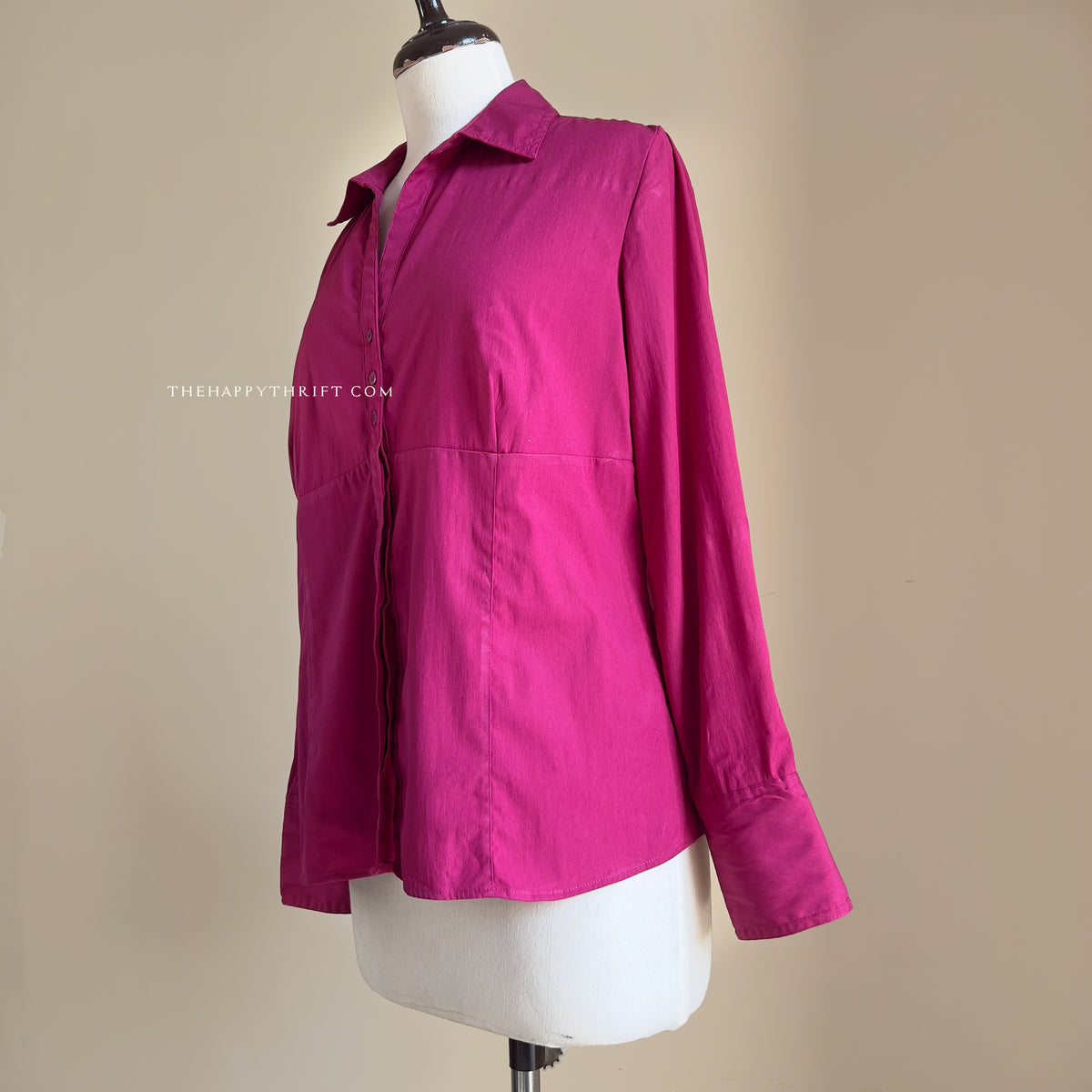 Dark Pink Button Down Shirt