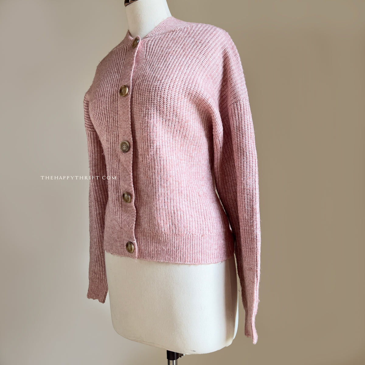 Pink Button Down Sweater