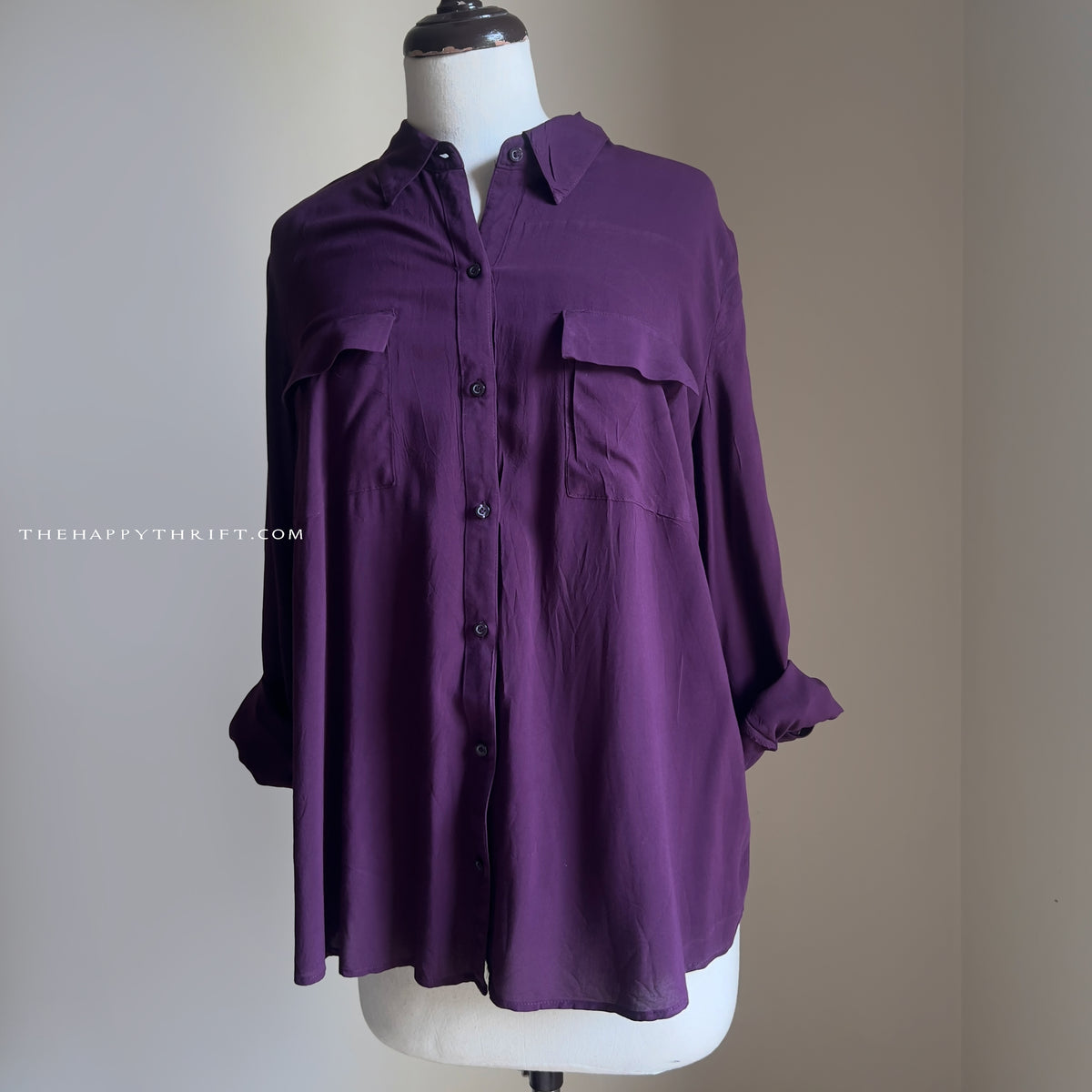 Purple Button Down Top