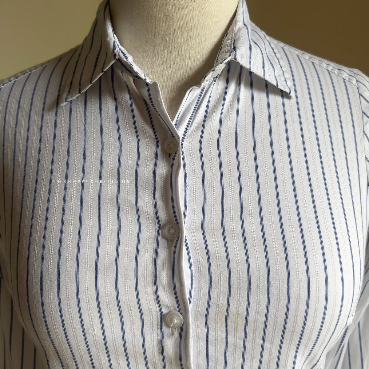 Formal Striped Button Down Top