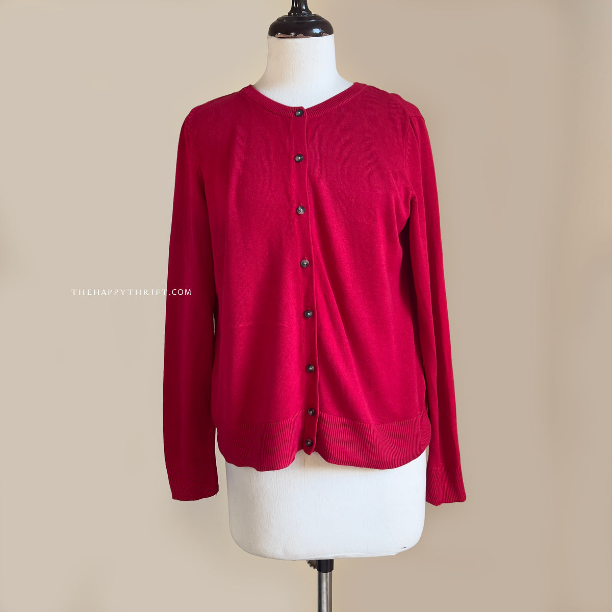Red Button Down Sweater