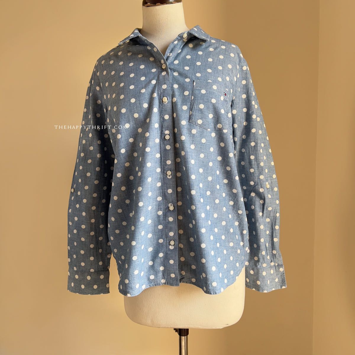 Blue Button Down Top