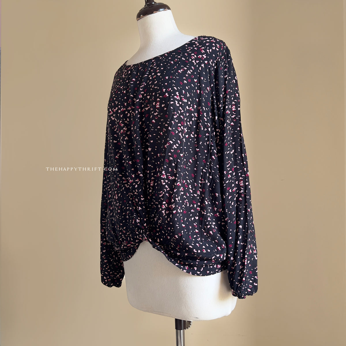Black Printed Top