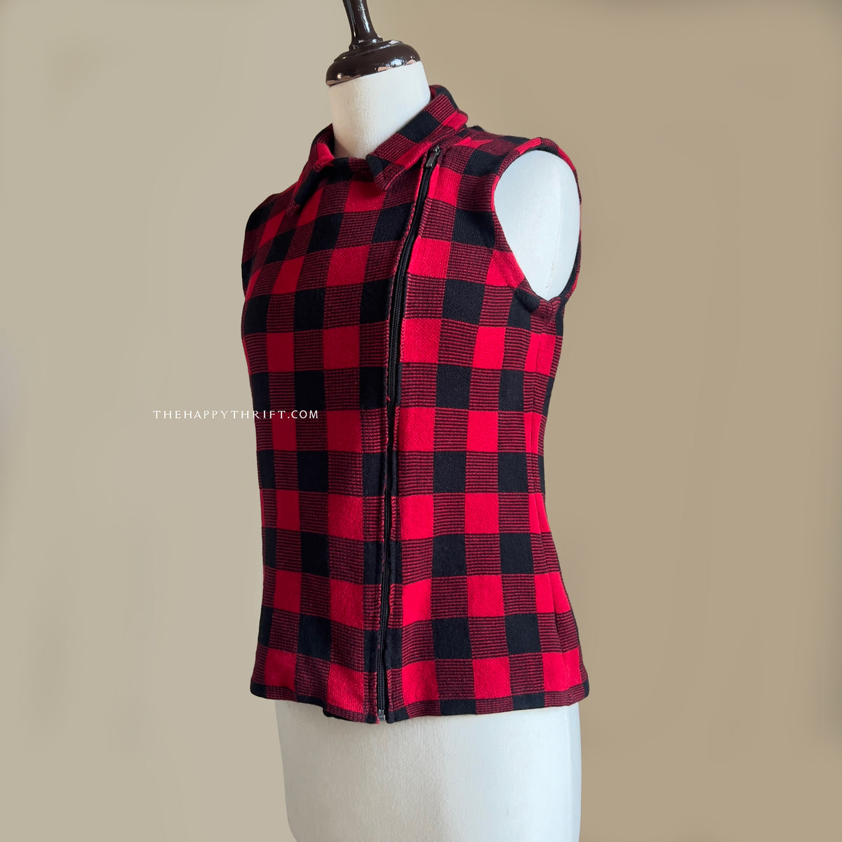 Sleeveless Zip-Up Vest