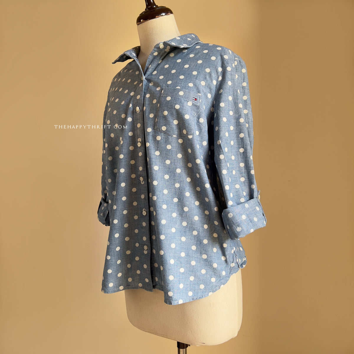 Blue Button Down Top
