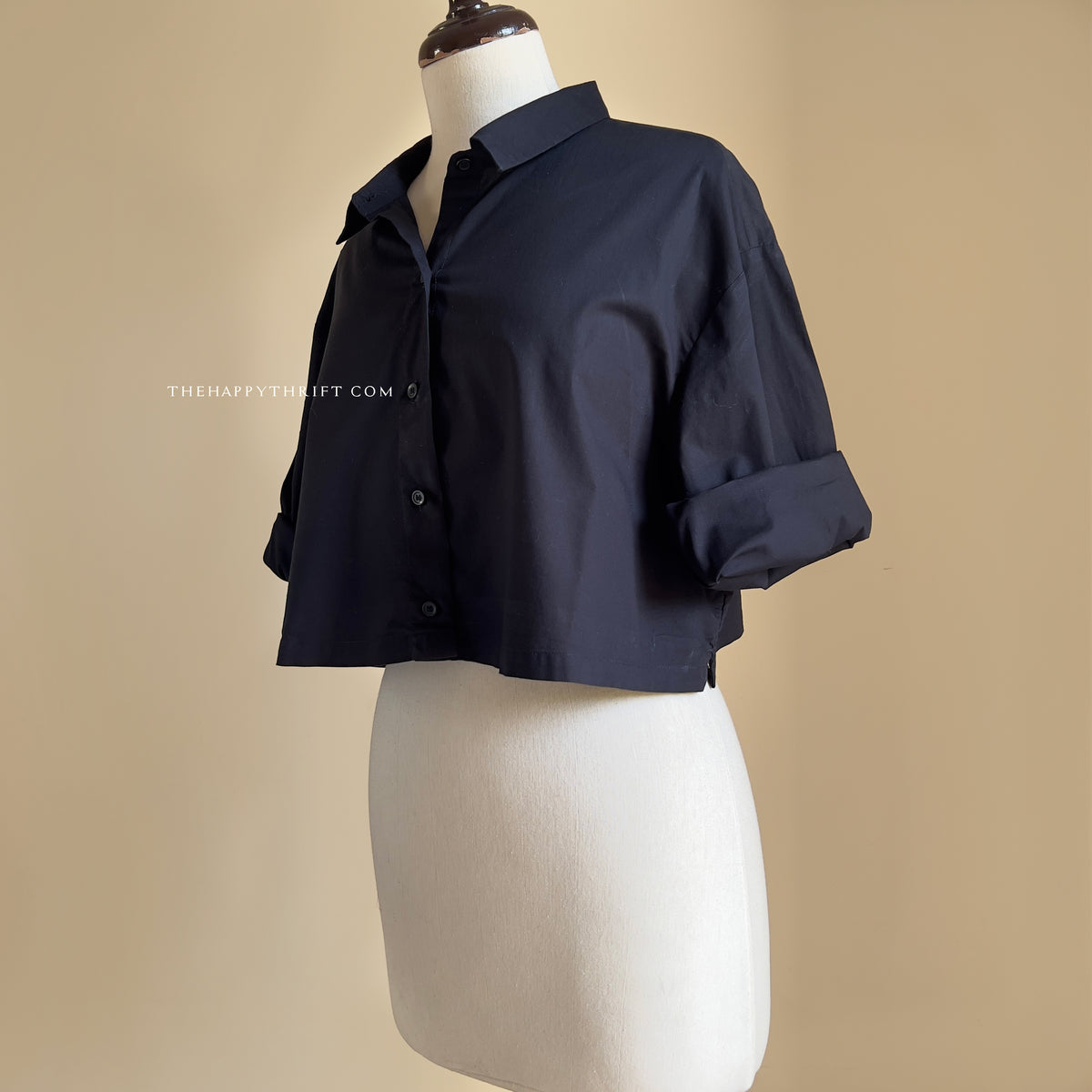 Black Button Down Top