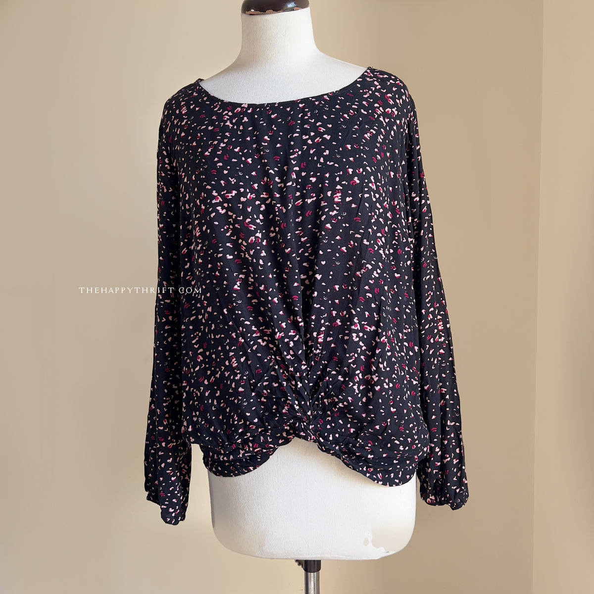 Black Printed Top