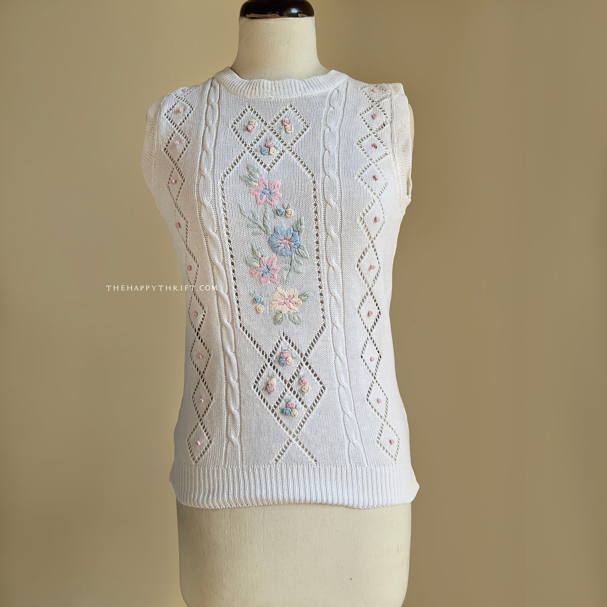Floral Half Sleeves Sweater