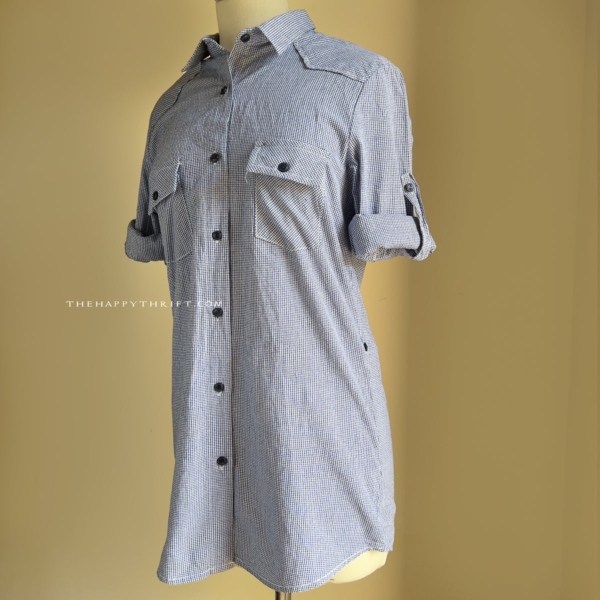 Blue Check Button Down Shirt