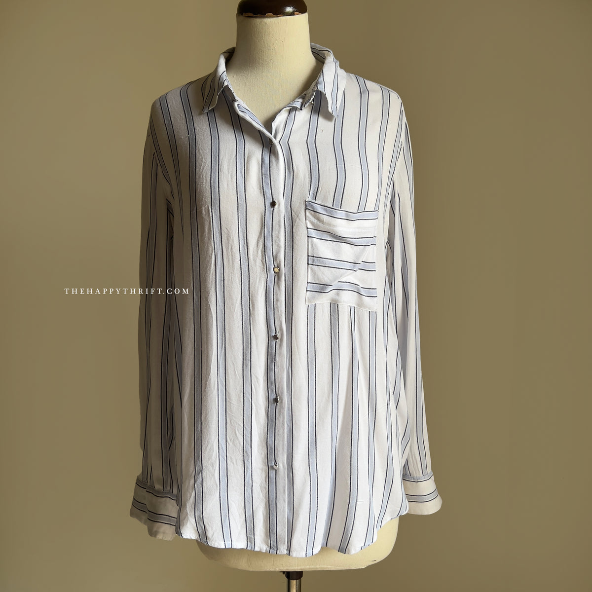 Blue & White Striped Shirt
