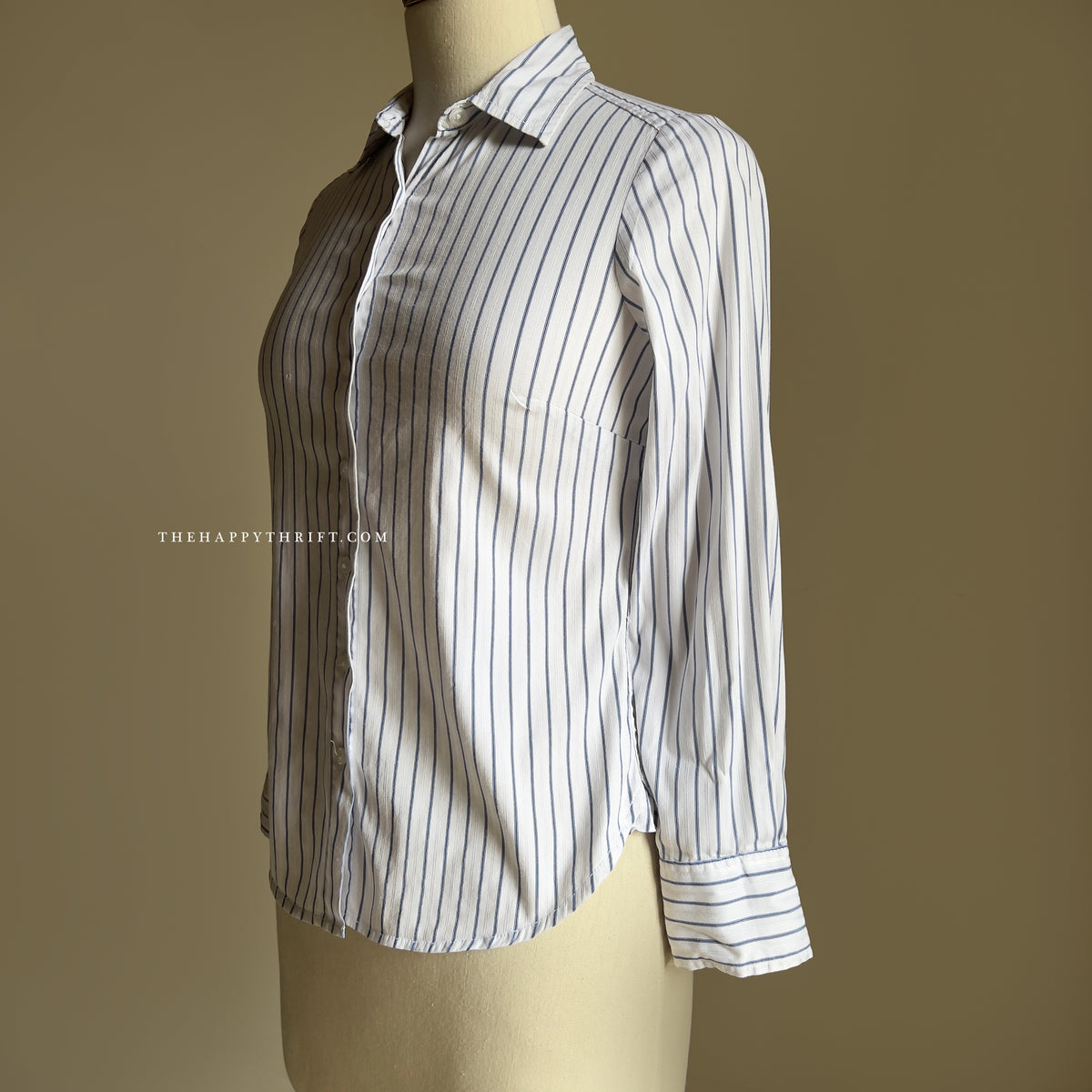 Formal Striped Button Down Top