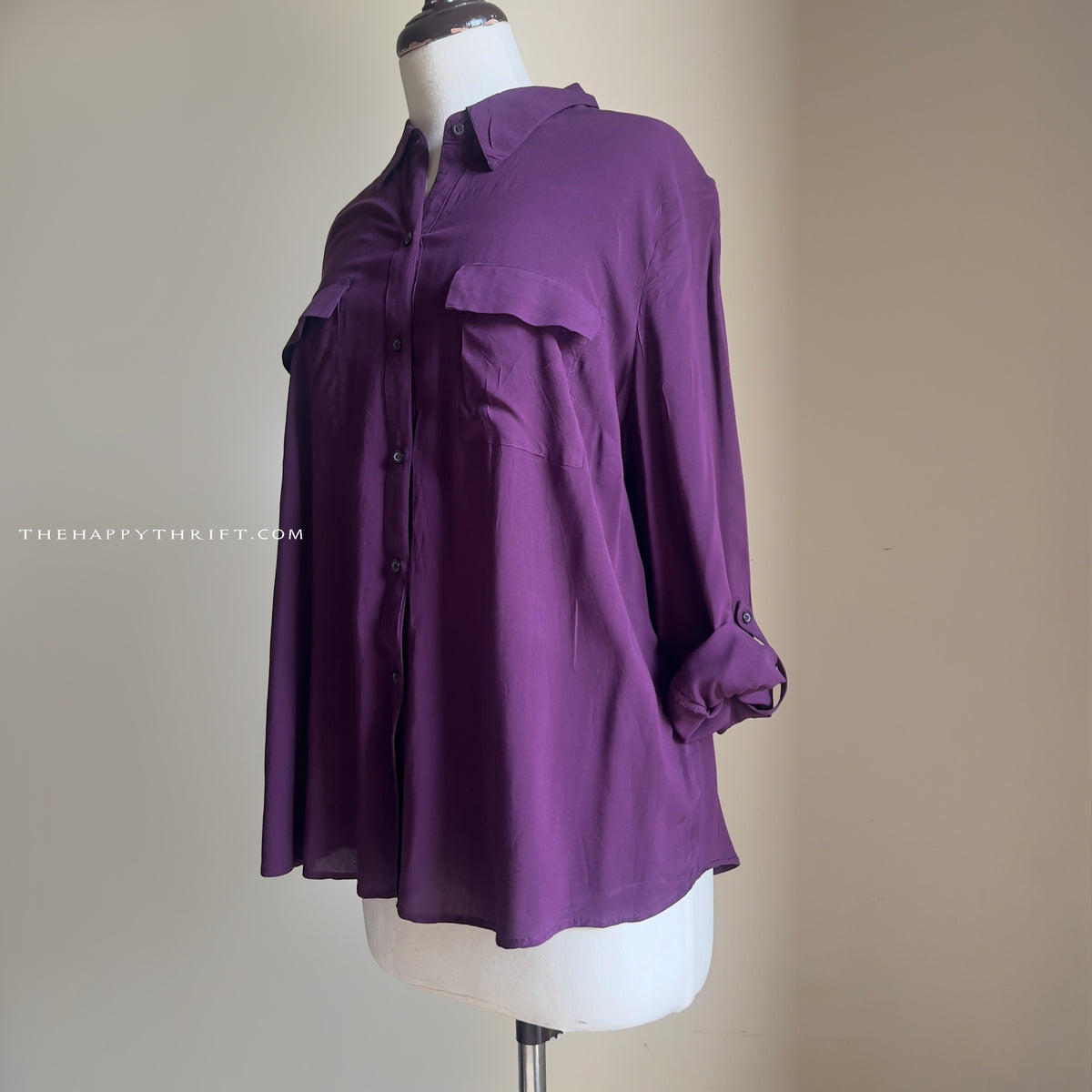 Purple Button Down Top